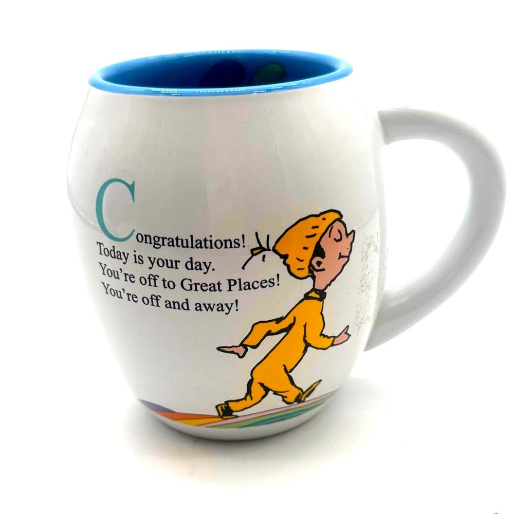 Oh the Places you will go Dr. Seuss Graduation mug cup coffee Senior High school